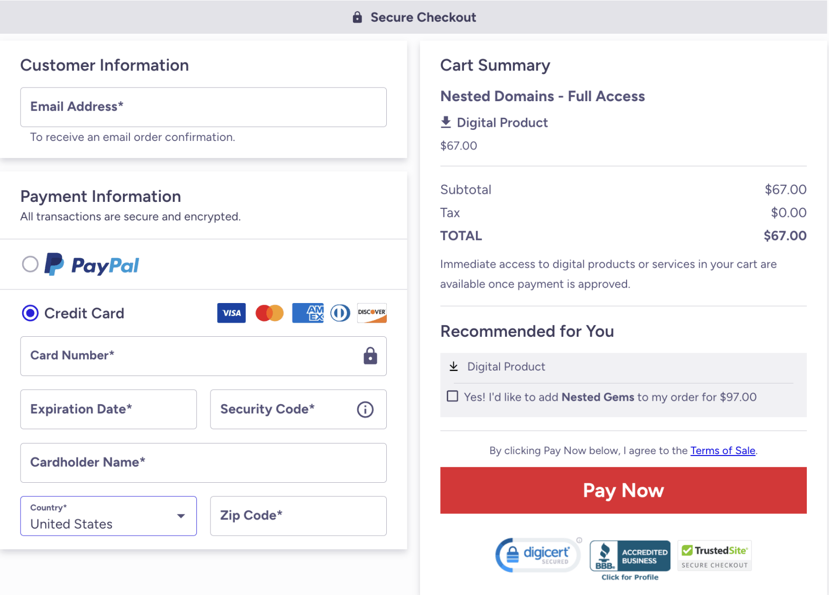 Fast Wealth-Secure-Checkout